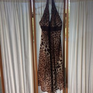 Betsey Johnson rayon halter dress